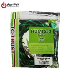 کابل HDMI نسخه 2.0 تراست مدل TC-HCB015 به طول 3 متر - ایلیا کامپیوتر