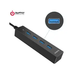 هاب USB3.0 چهار پورت اوریکو مدل W8PH4-U3 - ایلیا کامپیوتر