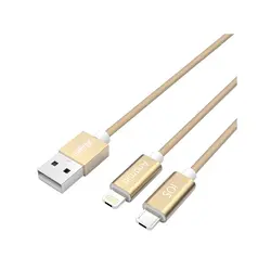 کابل میکرو USB و لایتنینگ 1.5 متری یونیتک مدل Y-C4023GD - ایلیا کامپیوتر