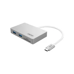 هاب USB3.0 دو پورت به همراه کارت خوان آلومینیومی یونیتک مدل Y-9319 - ایلیا کامپیوتر