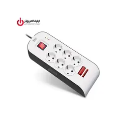 محافظ برق 6 کانال پارت الکتریک با کابل 1.8 متر مدل 8794 - ایلیا کامپیوتر