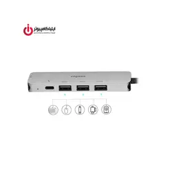 هاب USB3.0 و مبدل چند کاره Type-C رپو مدل XD100 - ایلیا کامپیوتر