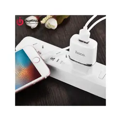 شارژر دیواری تک پورت هوکو مدل C11 همراه با کابل Lightning - ایلیا کامپیوتر