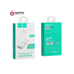 شارژر دیواری تک پورت هوکو مدل C11 همراه با کابل Lightning - ایلیا کامپیوتر