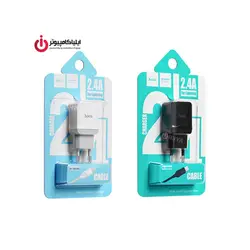 شارژر دیواری تک پورت هوکو مدل C22A همراه با کابل Lightning - ایلیا کامپیوتر