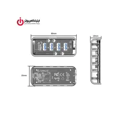 هاب USB3.0 چهار پورت اوریکو مدل F4U-U3 - ایلیا کامپیوتر