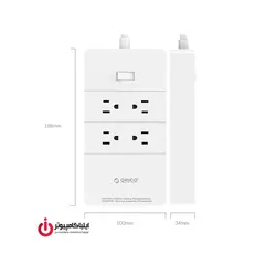 چندراهی محافظ برق 4 کانال و شارژر USB اوریکو مدل HPC-4A5U-V1 - ایلیا کامپیوتر