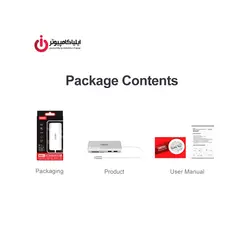 هاب USB3.1 Type-C با قابلیت تبدیل دیتا LAN و تصویر HDMI و کارت خوان برند یونیتک مدل Y-9115 - ایلیا کامپیوتر