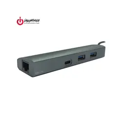 هاب USB3.1 Type-C سه پورت و کارت شبکه اکسترنال فرانت مدل FN-UCE200 - ایلیا کامپیوتر