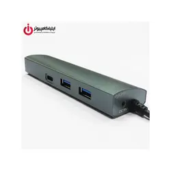 هاب USB3.1 Type-C سه پورت و کارت شبکه اکسترنال فرانت مدل FN-UCE200 - ایلیا کامپیوتر