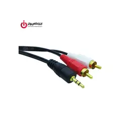 کابل صدا 3.5 میلیمتری استریو به دو فیش RCA دی نت 3 متری - ایلیا کامپیوتر
