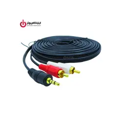 کابل صدا 3.5 میلیمتری استریو به دو فیش RCA دی نت 3 متری - ایلیا کامپیوتر