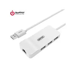 هاب و شارژر USB2.0 سه پورت با تبدیل شبکه یونیتک مدل Y-1470 - ایلیا کامپیوتر