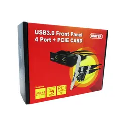 کارت PCI اکسپرس هاب 4 پورت USB3.0 یونیتک مدل Y-6119 - ایلیا کامپیوتر