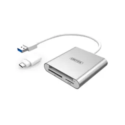 کارت خوان USB3.0 با آداپتور USB نوع C یونیتک مدل Y-9313D - ایلیا کامپیوتر