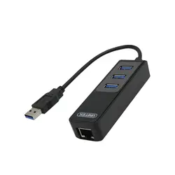 هاب USB3.0 سه پورت همراه پورت شبکه یونیتک مدل Y-3045C - ایلیا کامپیوتر