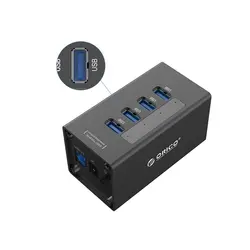 هاب چهار پورت USB3.0 همراه با آداپتور برند اوریکو مدل A3H4 - ایلیا کامپیوتر