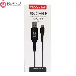 کابل تبدیل USB به USB-C تسکو مدل TC C188 طول 1 متر - ایلیا کامپیوتر