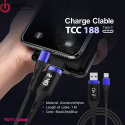 کابل تبدیل USB به USB-C تسکو مدل TC C188 طول 1 متر - ایلیا کامپیوتر