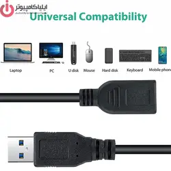 کابل افزایش طول USB3.0 تی سی تراست مدل TC-U3CF30 طول 3 متر - ایلیا کامپیوتر