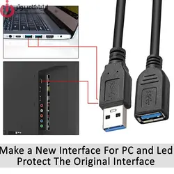 کابل افزایش طول USB3.0 تی سی تراست مدل TC-U3CF30 طول 3 متر - ایلیا کامپیوتر