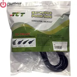 کابل برق سه پین منبع تغذیه لپ تاپ تی سی تراست مدل TC-NPCB18 طول 1.8 متر - ایلیا کامپیوتر
