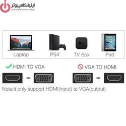 مبدل تصویر HDMI به VGA مدل UGREEN MM105-40253 - ایلیا کامپیوتر