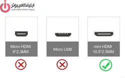 تبديل تصوير Mini HDMI به HDMI بدون برند - No Name - ایلیا کامپیوتر