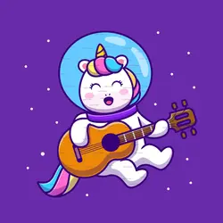 اسب تک شاخ با گیتار