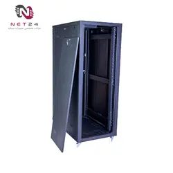رک ایستاده کبیر صنعت 32 یونیت عمق 100 فن+پاور+پیچ+چرخدار+سینی kabirSanat KS32100DFBKabirsanat KS32100DFB 32 Unit Depth 100 Stand Rack