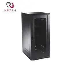 رک ایستاده کبیر صنعت 24 یونیت عمق 80 فن+پاور+پیچ+چرخدار+سینی kabirSanat KS2480DFBKabirsanat KS2480DFB 24 Unit Depth 80 Stand Rack
