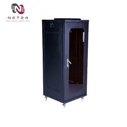 رک ایستاده کبیر صنعت 32 یونیت عمق 60 فن+پاور+پیچ+چرخدار+سینی kabirSanat KS3260DFBKabirsanat KS3260DFB 32 Unit Depth 60 Stand Rack