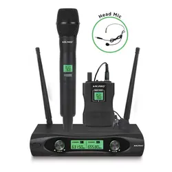 میکروفون بی سیم ام پرو یقه ای هدمیک دستی مدل MPRO UHF-762HB