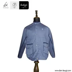 کاپشن شلوار کار مردانه قاپک دار دو جیب درب دار یقه ایستاده رنگ طوسی کد 26643