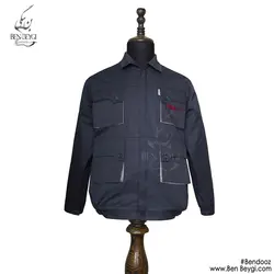 کاپشن شلوار کار مردانه مهندسی مدل یقه دار چهار جیب رنگ سرمه ای کد 25468