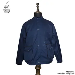 کاپشن شلوار کار مردانه مهندسی مدل یقه ایستاده قاپک دار رنگ سرمه ای کد 25454