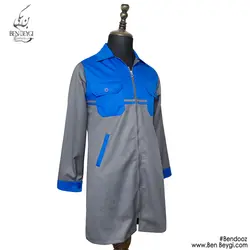 مانتو شلوار کار زنانه پارچه کجراه رنگ طوسی خرج کار آبی نوار دوزی قد 95 کد 23806