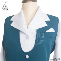 شومیز زنانه مدل ساده رنگ سفید یقه انگلیسی پهن دکمه دار [پارچه تترون] مدل آستین مچ دار کد 20991