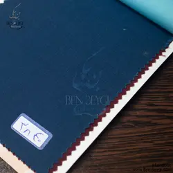 پیراهن مردانه رنگ آبی نفتی آستین بلند ساده تک جیب پارچه تترون کد ir-19232