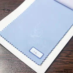 پیراهن مردانه رنگ آبی نفتی آستین بلند ساده تک جیب پارچه تترون کد ir-19232