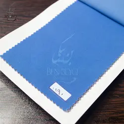 پیراهن مردانه رنگ آبی نفتی آستین بلند ساده تک جیب پارچه تترون کد ir-19232