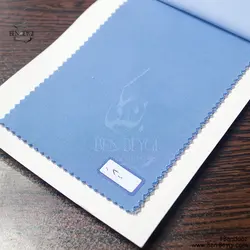 پیراهن مردانه رنگ آبی نفتی آستین بلند ساده تک جیب پارچه تترون کد ir-19232