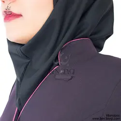 مقنعه ساده بروجرد مشکی قد 100 نیم چادری کد MI-17234