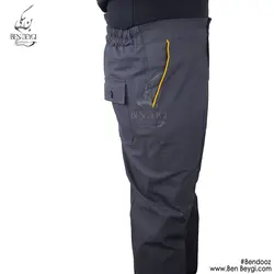 شلوار کار پارچه کتان شش جیب کمر پشت کش دار مغزی دوزی کد 16660