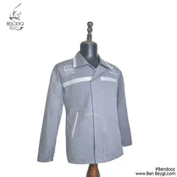 کاپشن شلوار کار مهندسی شبرنگ دار رنگ طوسی روشن کد 16505