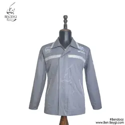 کاپشن شلوار کار مهندسی شبرنگ دار رنگ طوسی روشن کد 16505