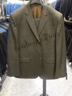 کت شلوار مردانه فرم اداری رنگ قهوه ای کد ram15855