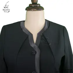 مانتو شلوار اداری ژیله دار راه راه محو ذغالی نواردوزی کد 10728