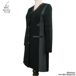 مانتو شلوار اداری ترکیبی فیونا سرمه ای کد 10700