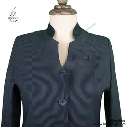 مانتو شلوار فرم اداری پارچه بزیاق طرح دیپلمات نیم سانت کد 7512